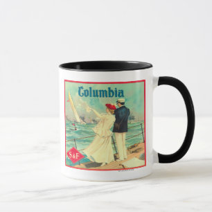 Mug Columbia Orange Étiquette