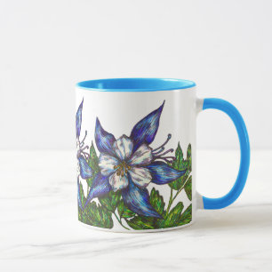 Mug columbines bleus