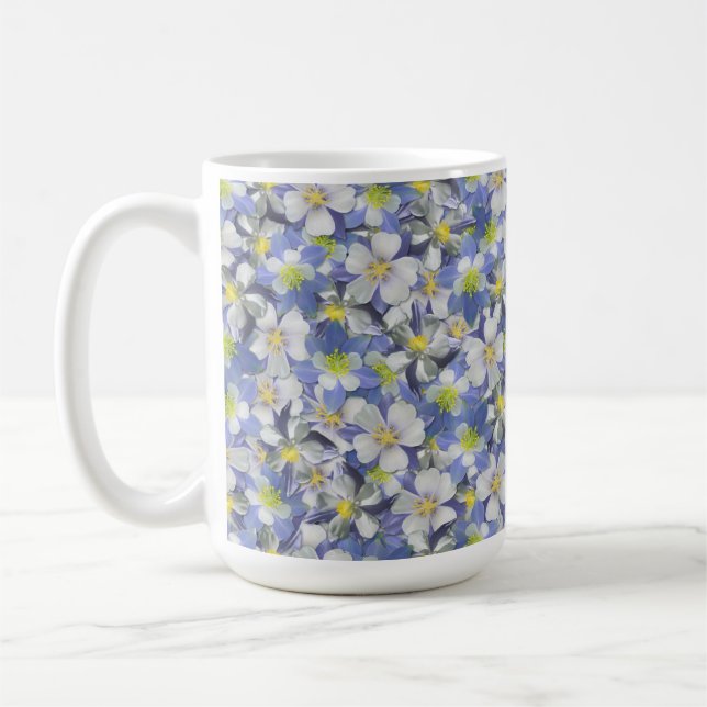 Mug Columbines Motif sans couture (Gauche)