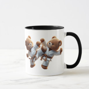 Mug Combat d'art martiaux entre deux ours.