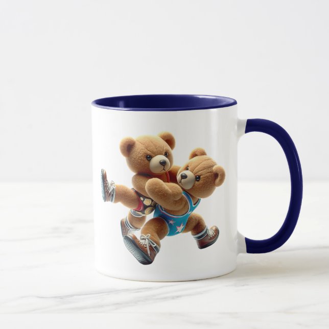 Mug Combat de lutte entre deux oursons. (Droite)