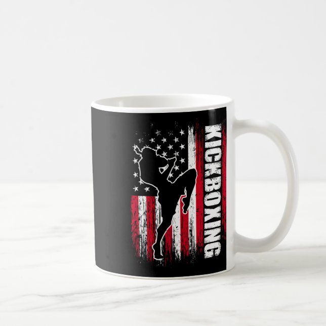 Mug Combattant de kickboxing de drapeau américain nous (Droite)