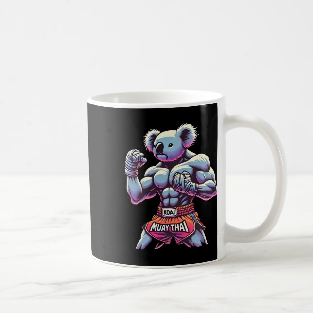 Mug Combattant de kickboxing koala Muay Thai drôle  (Droite)