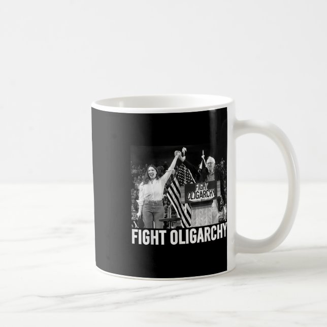 Mug Combattre La Manifestation D'Oligarchie Et Résiste (Droite)