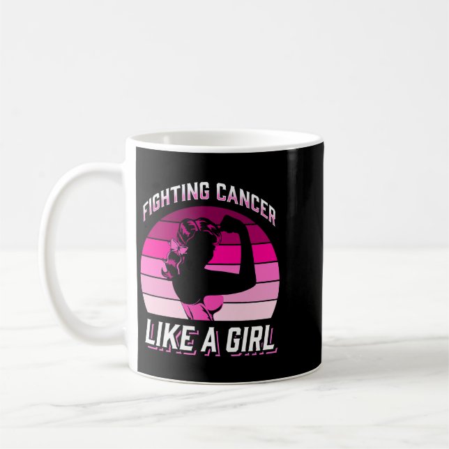 Mug Combattre Le Cancer Comme Une Fille Guerrier Du Ca (Gauche)