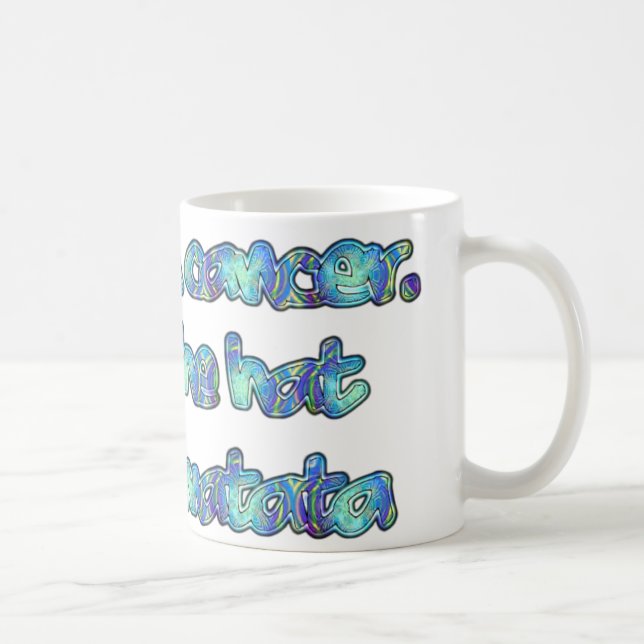 Mug Combattre le cancer de la peau, passer le Casquett (Droite)