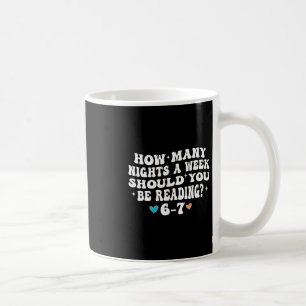 Mug Combien de nuits de lecture 67 Meme drôle Six Sept