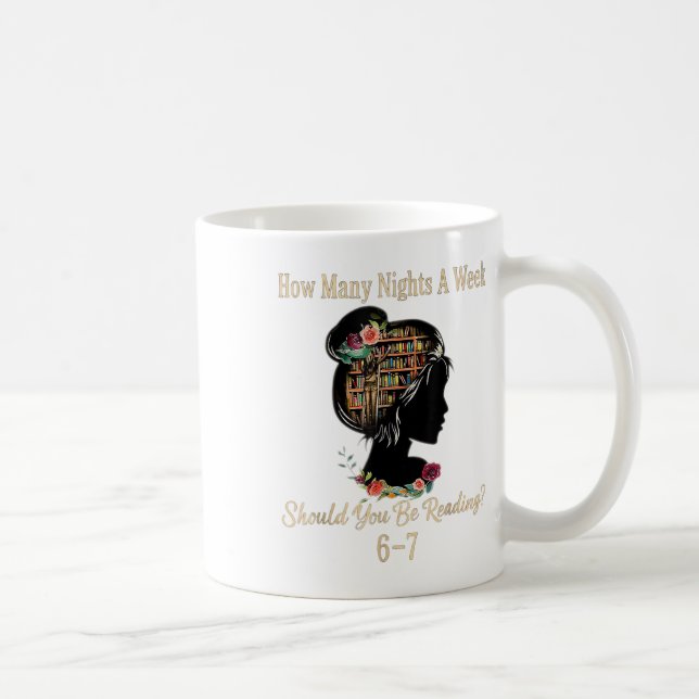 Mug Combien de nuits de lecture 67 Meme drôle Six Sept (Droite)