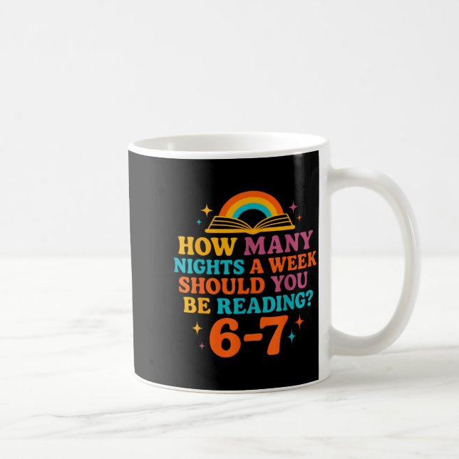 Mug Combien de nuits par semaine devriez-vous lire 67  (Droite)