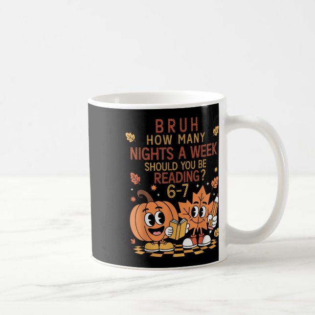 Mug Combien de nuits par semaine devriez-vous lire 67  (Droite)