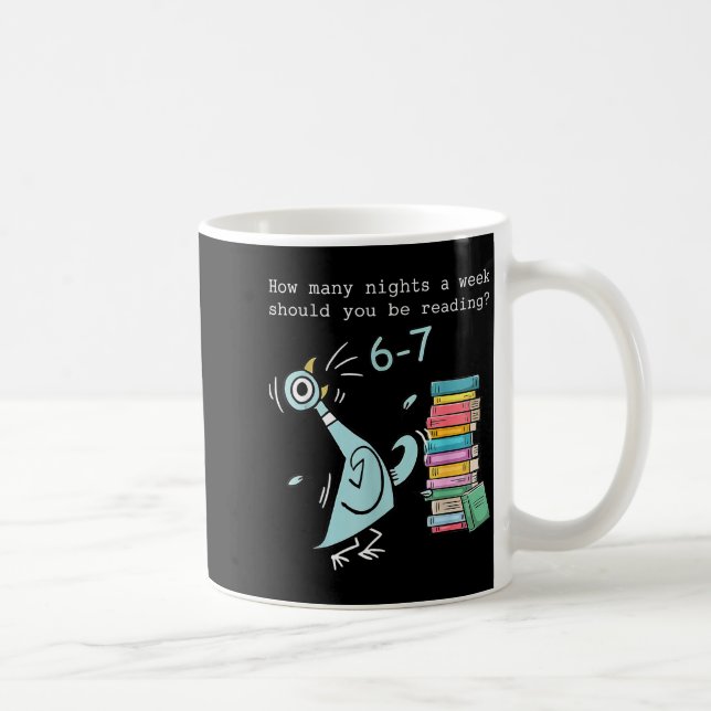 Mug Combien de nuits par semaine devriez-vous lire 6–7 (Droite)