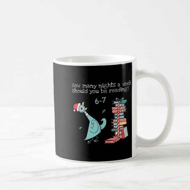 Mug Combien de nuits par semaine devriez-vous lire 6-7 (Droite)