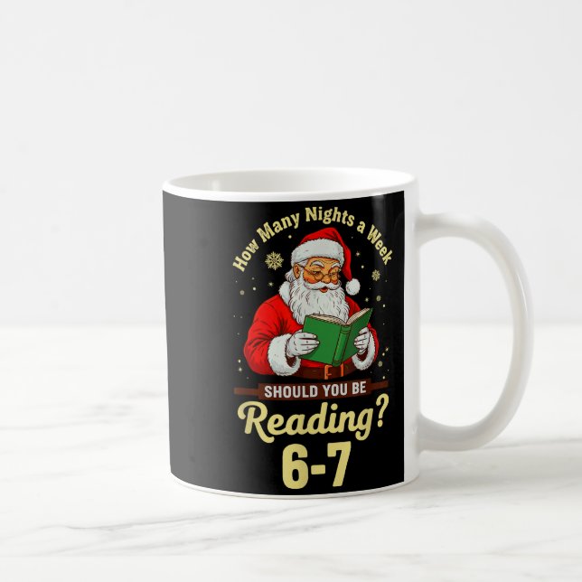 Mug Combien de soirées par semaine devriez-vous lire 6 (Droite)