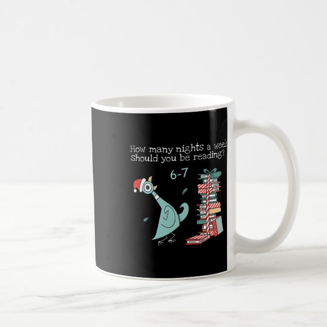 Mug Combien de soirs par semaine devriez-vous lire 6-7 (Droite)