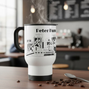 Mug Combinat métallurgique industriel silhouette