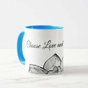 Mug Combiné botanique "Choisissez l'amour et la gentil
