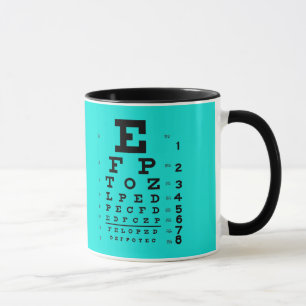 Mug Combiné cyan et noir de diagramme d'oeil