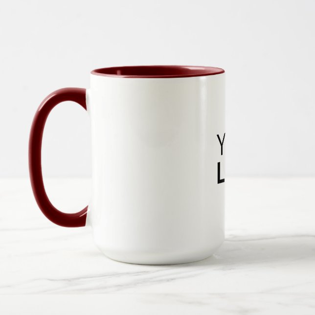 Mug combo - 15 oz, rouge (Gauche)