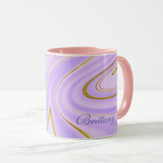 Mug combo : avec élégants accents violet et or