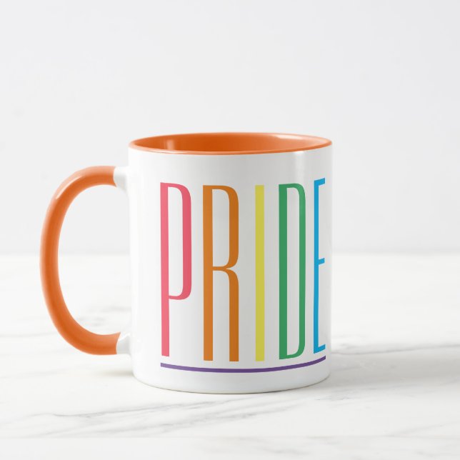 Mug Combo Blanc Orange PRIDE (Gauche)