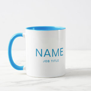 Mug Combo bleu clair personnalisé avec votre nom