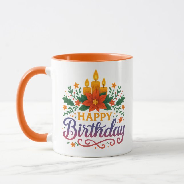 Mug Combo Bougie Joyeux Anniversaire (Gauche)
