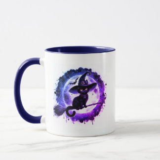 Mug Combo Chute de Chat Noir Halloween Sorcière