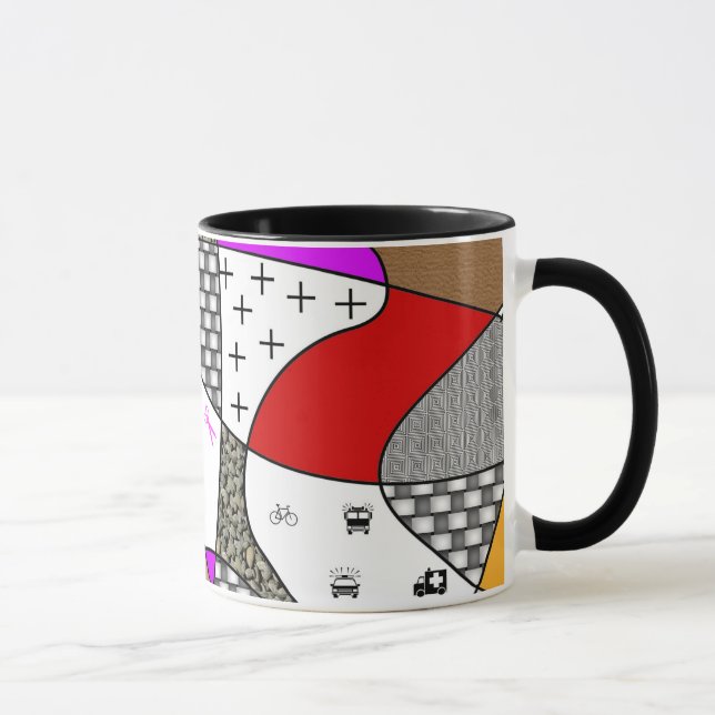 Mug combo design d'art Abstrait (Droite)