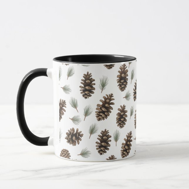 Mug Combo en Pinecone rustique - Farmhouse Christm (Gauche)