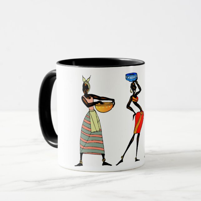 Mug Combo Femmes Africaines, 11 oz (Devant gauche)
