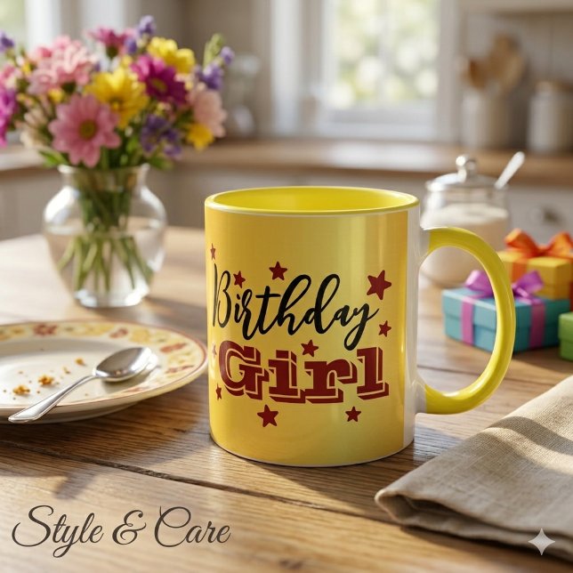 Mug Combo Fille d'Anniversaire pour Célébrations S (Birthday Girl Combo Mug for Special Celebrations)