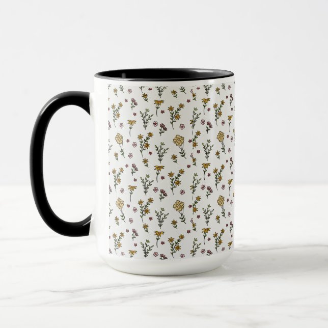 Mug Combo floral de printemps Motif de fleurs (Gauche)