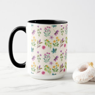 Mug Combo floral de printemps Motif de fleurs