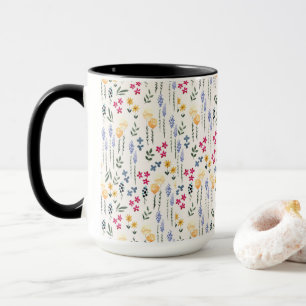Mug Combo floral de printemps Motif de fleurs