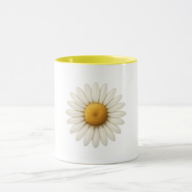 Mug Combo Jaune - Fleur de Marguerite (Centre)