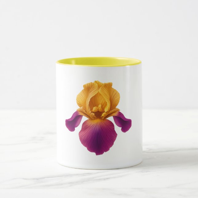 Mug Combo Jaune - Fleur d'Iris (Centre)