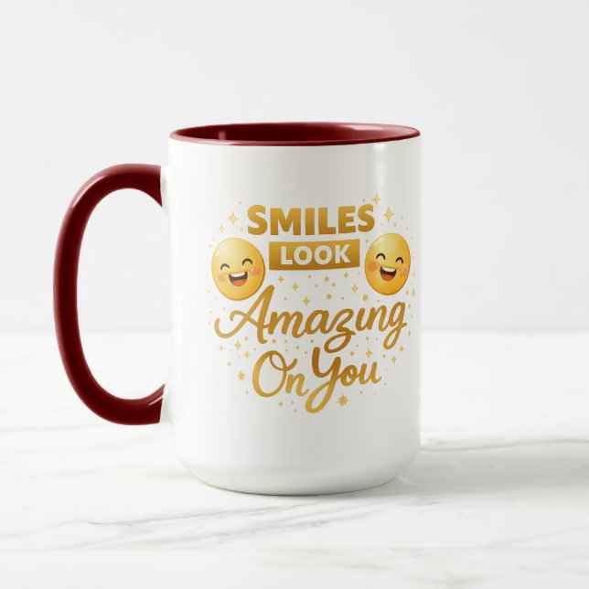 Mug Combo « Les Sourires Sont Époustouflants Sur T (Gauche)