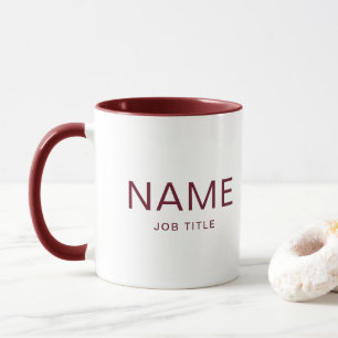 Mug Combo Maroon personnalisé avec votre nom