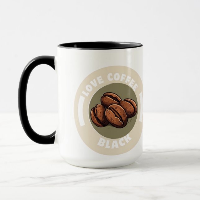 Mug Combo Mug, 15 oz, Love Coffee Black (Gauche)