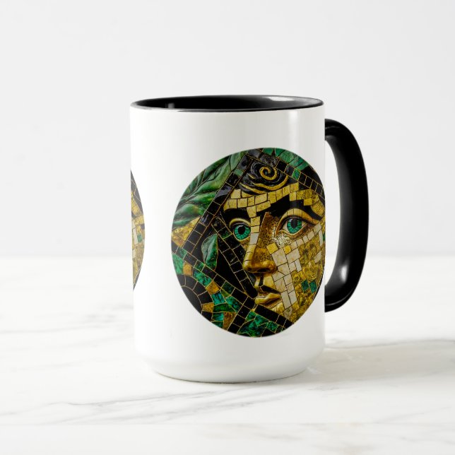 Mug Combo Mystère Grec Ancien, 15 oz (Devant droit)