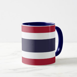 Mug Combo Noir avec drapeau de Thaïlande