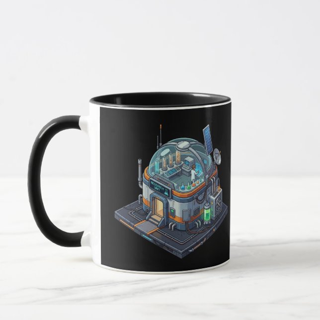 Mug Combo Noir Laboratoire de Recherche Sci-Fi (Gauche)