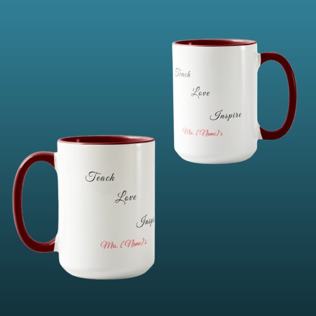 Mug Combo Professeur de Maternelle Personnalisé (Créateur téléchargé)