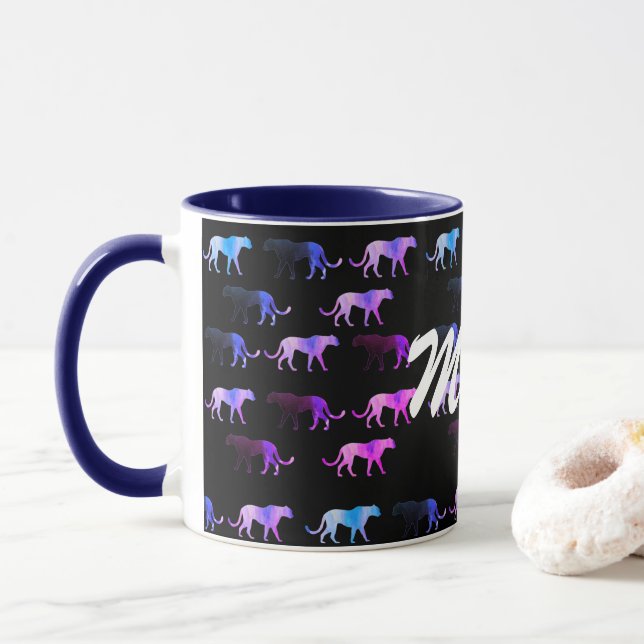 Mug Combo Puma Cats Nom personnalisé  Sonnerie (Avec donut)