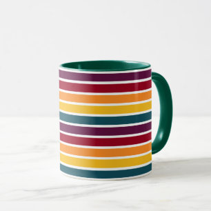 Mug Combo Rayures Vert Foncé Sunset Stripes