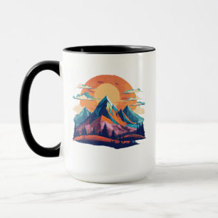 Mug combo Serene Mountain Scene - 15 oz