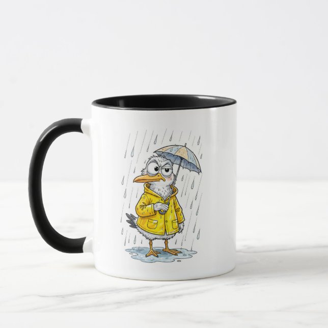 Mug Comic Bird Rainy Day Duty (Gauche)