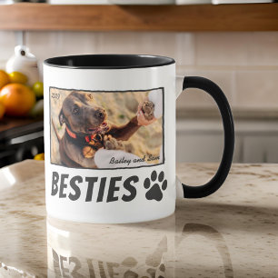 Mug Comique moderne Pet Paw Bestie Best Friends BFF Ph