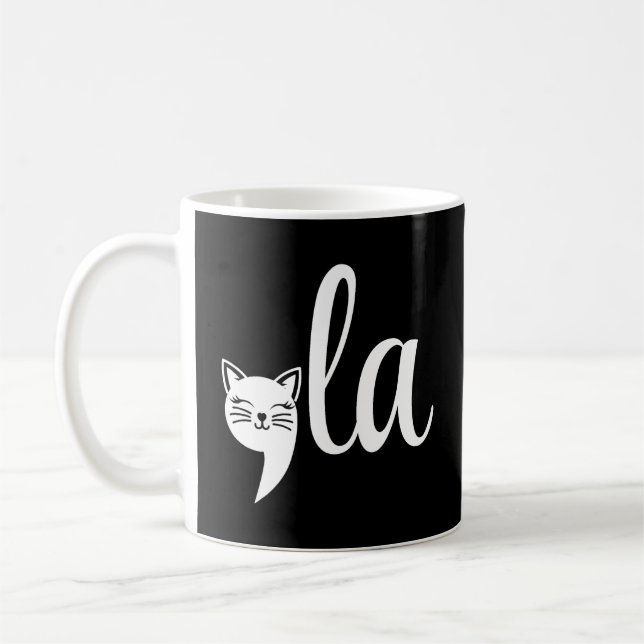 Mug Comma La Kamala Harris - maman chat pour Kamala (Gauche)