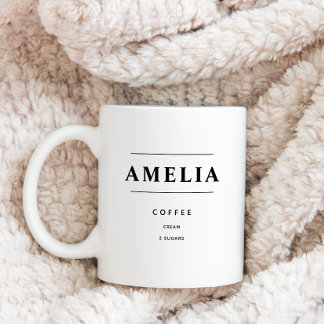 Mug Commande de café personnalisée, Boisson personnali